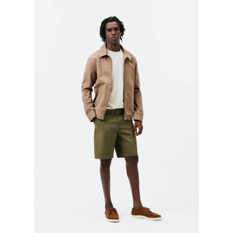 Bermuda Masculina Carpinteiro em Sarja Texturizada - Verde 040