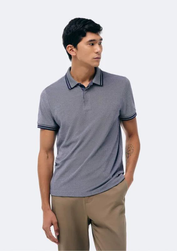 Camisa Polo Masculina Manga Curta Em Piquet - Azul - Hering Adulto - Polos