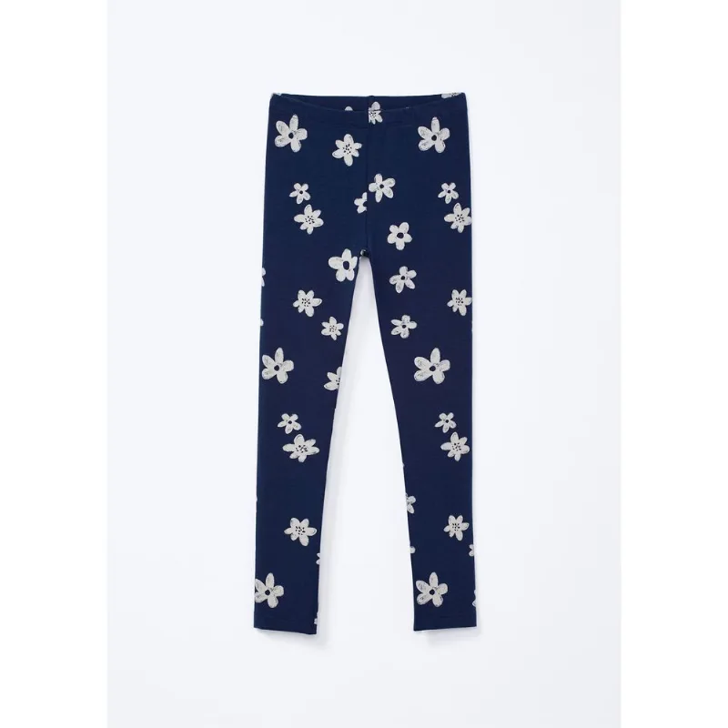Calça Legging Infantil Menina Estampada Hering Kids - Azul 010