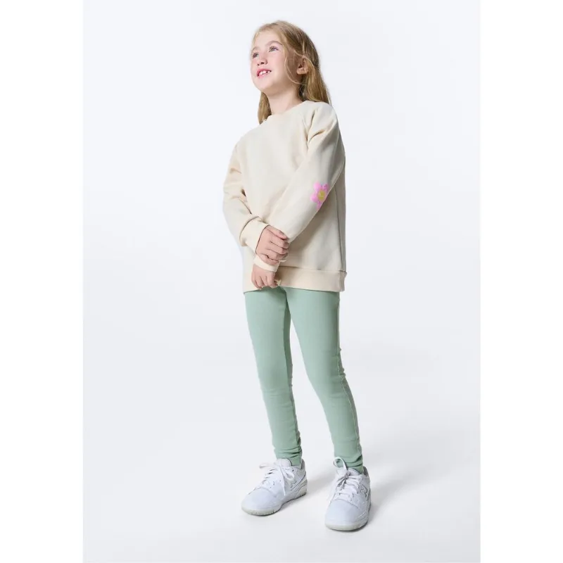 Calça Legging Básica Infantil Menina Em Ribana - Verde 012