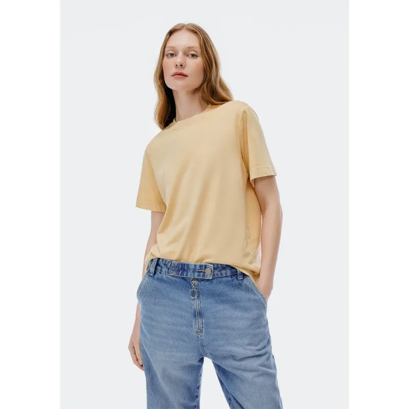 Camiseta Básica Feminina Estonada Soft - Amarelo P