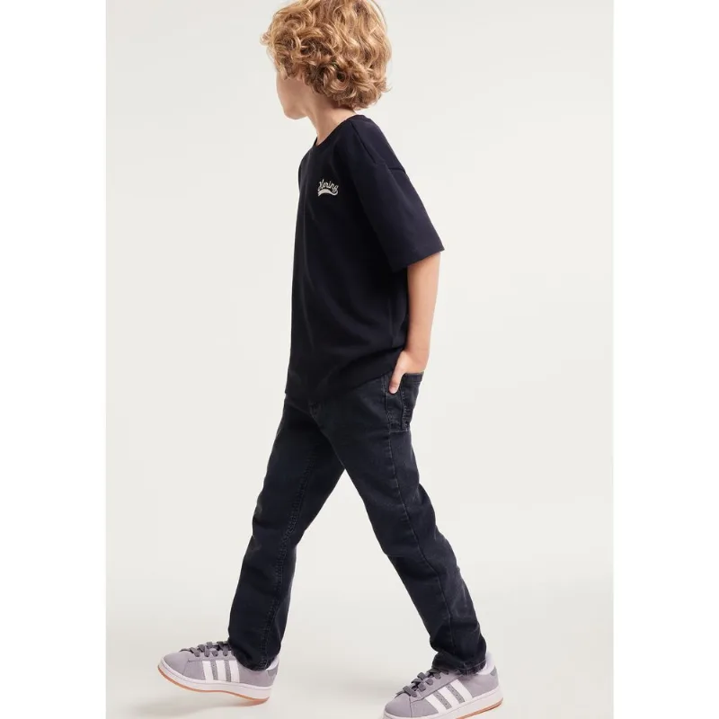 Calça Jeans Slim Infantil Menino - Preto 008