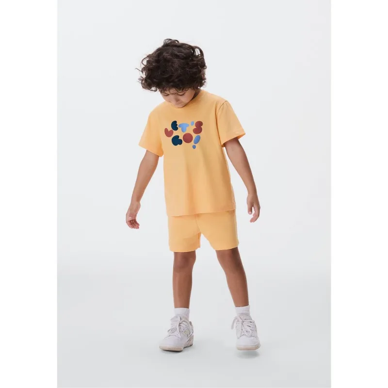Conjunto Curto Infantil Menino Toddler - Amarelo 004