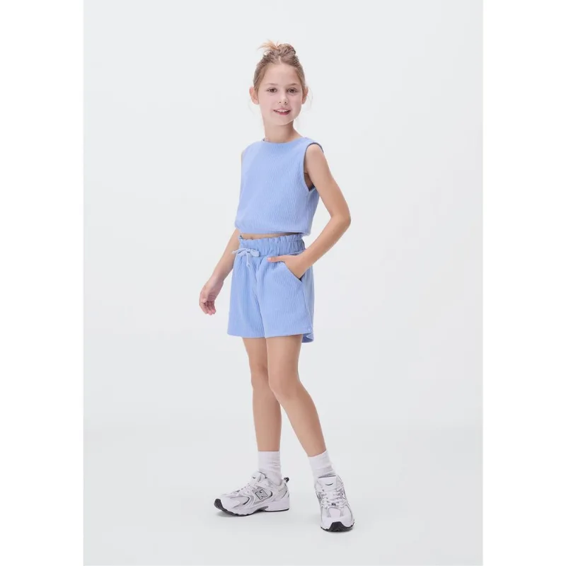 Conjunto Curto Infantil Menina - Azul 012