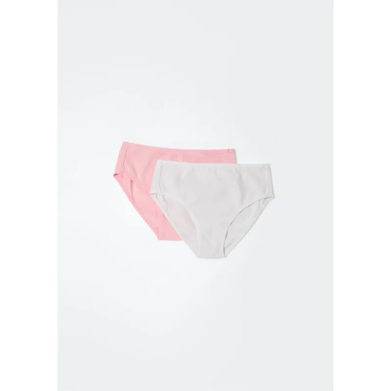 Kit Com 2 Calcinhas Infantil Em Ribana - Multicolorido 006