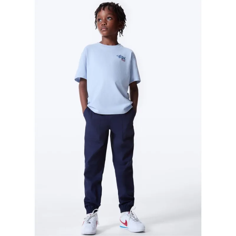 Calça Infantil Menino Jogger Cós Em Ribana - Azul 008