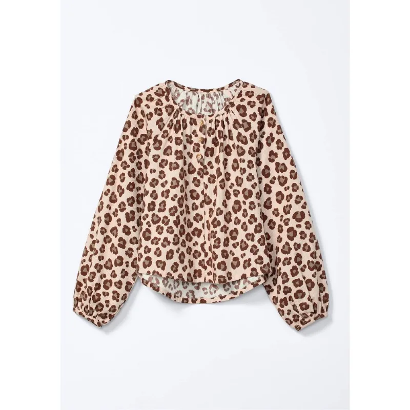 Bata Infantil Menina Texturizada Estampada - Nude 014