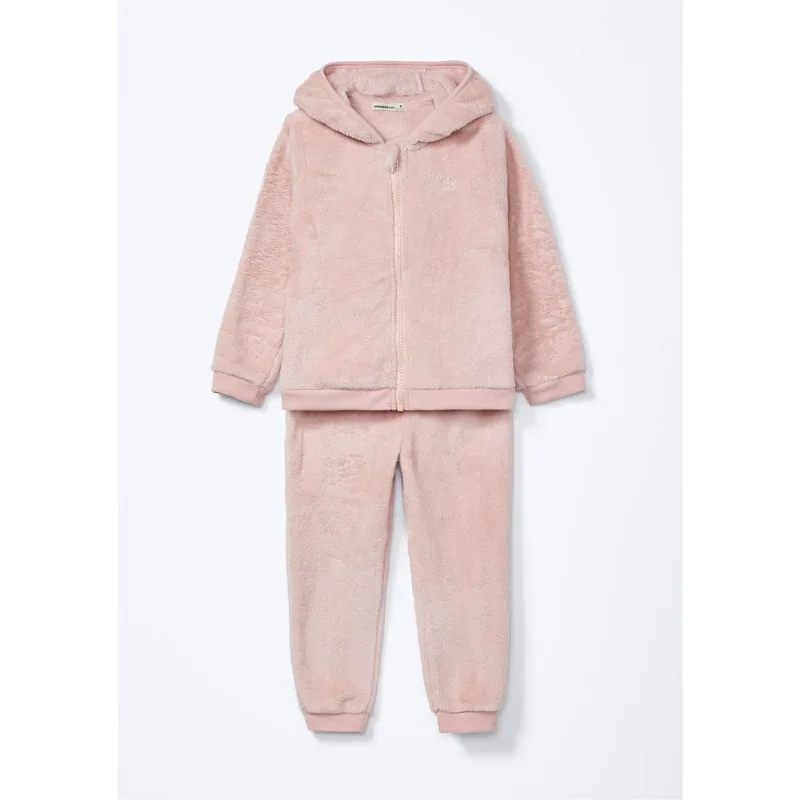 Conjunto Toddler Unissex Orelhinhas Peluciado - Rosa 001