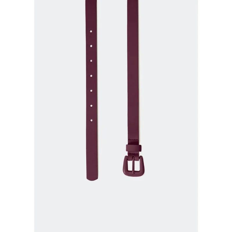 Cinto Feminino Fino Com Fivela De Metal - Roxo M