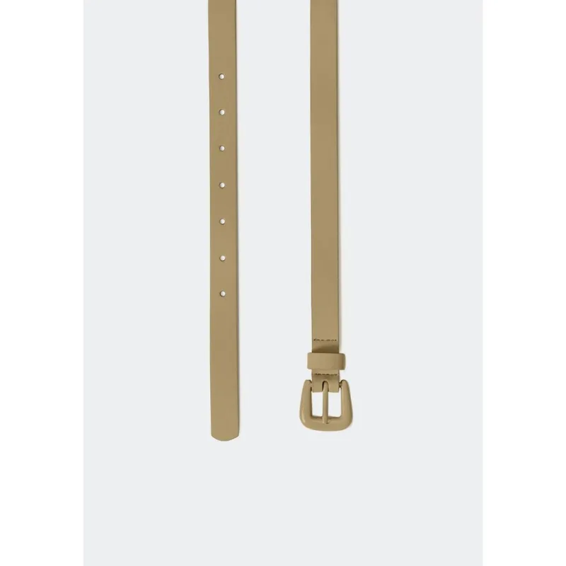 Cinto Feminino Fino Com Fivela De Metal - Caqui M
