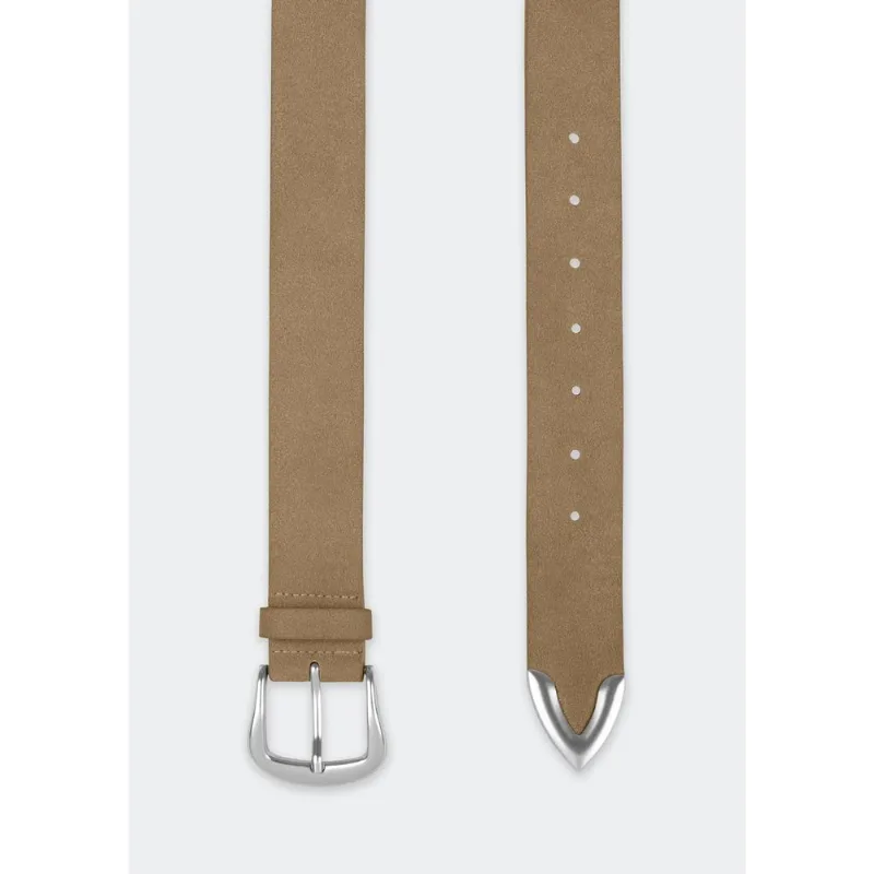 Cinto Feminino Em Suede - Bege M