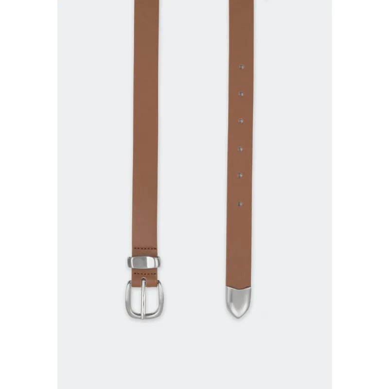 Cinto Feminino Fino Com Fivela - Marrom G