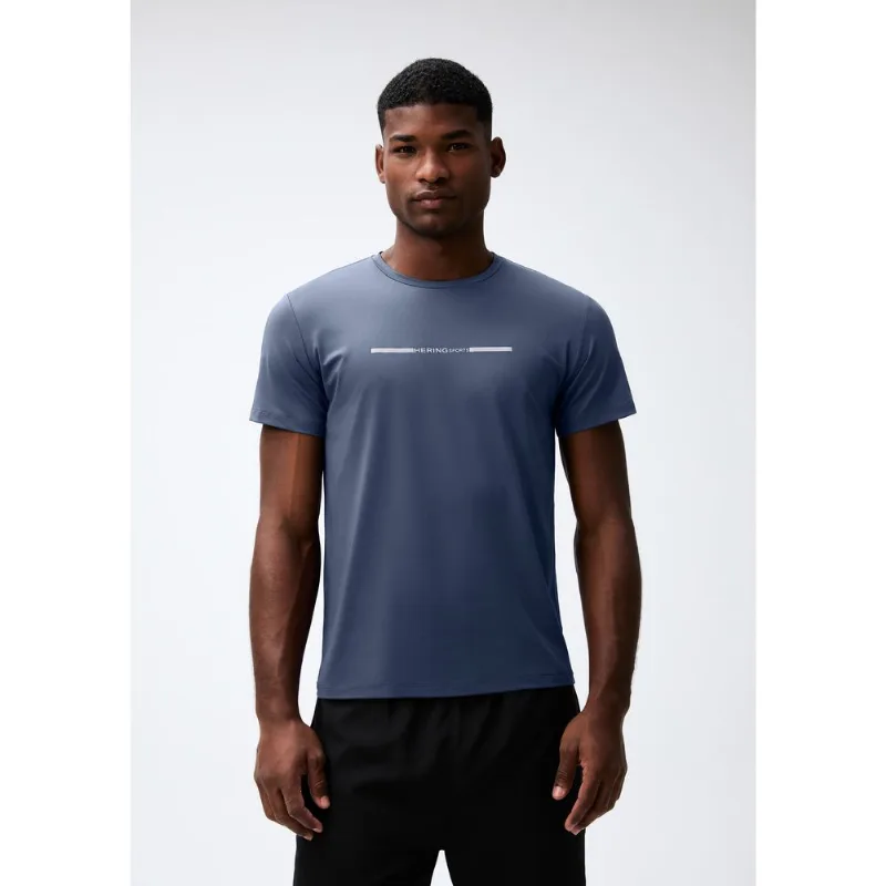 Camiseta Esportiva Masculina Proteção UV - Azul XG