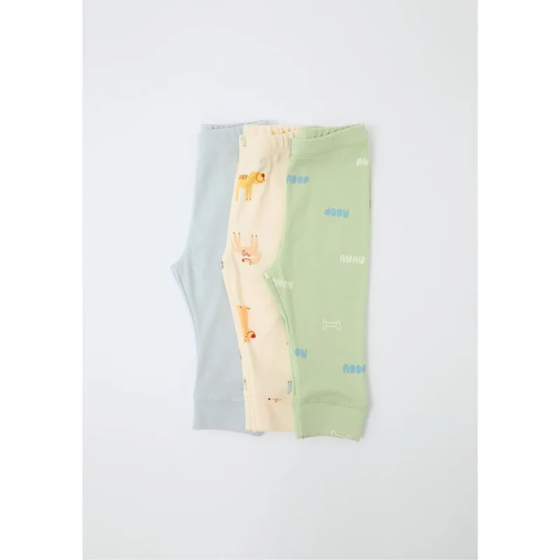 Kit Com 3 Calças Bebê Menino - Multicolorido 06M
