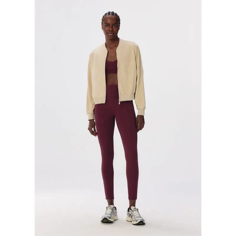 Calça Legging Feminina Cintura Alta Com Texturas - Vinho XG