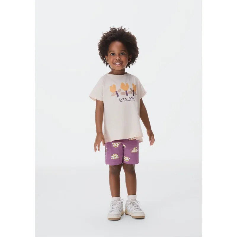 Conjunto Curto Infantil Menina Toddler - Bege 001