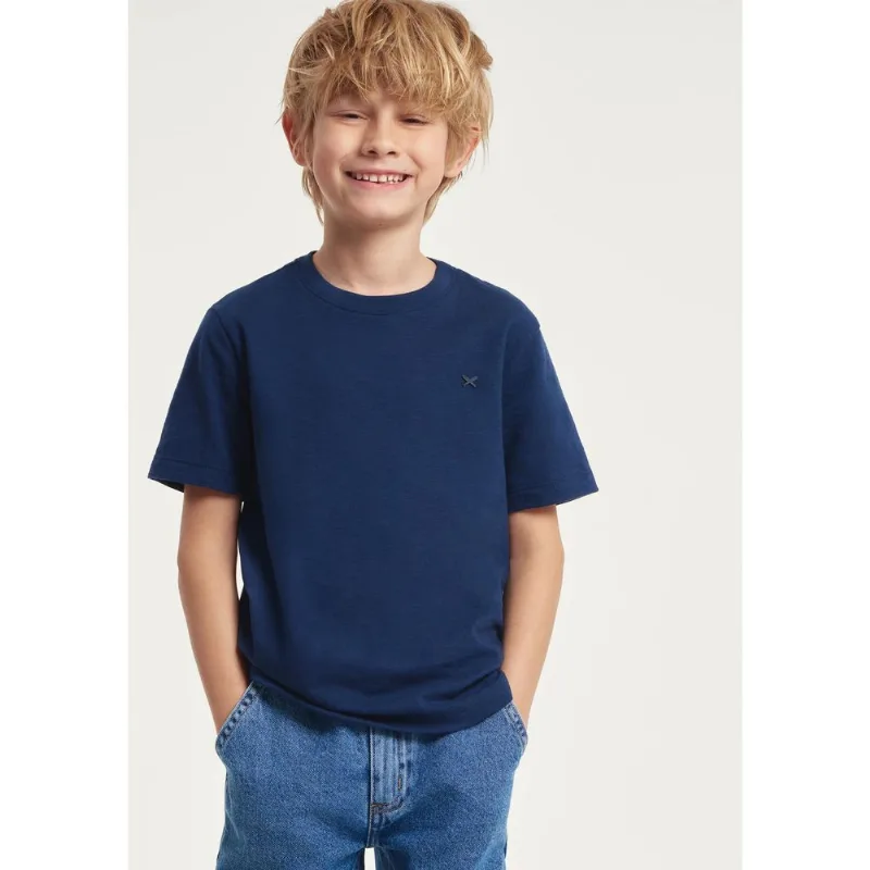 Camiseta Manga Curta Infantil Menino Flamê - Azul 004