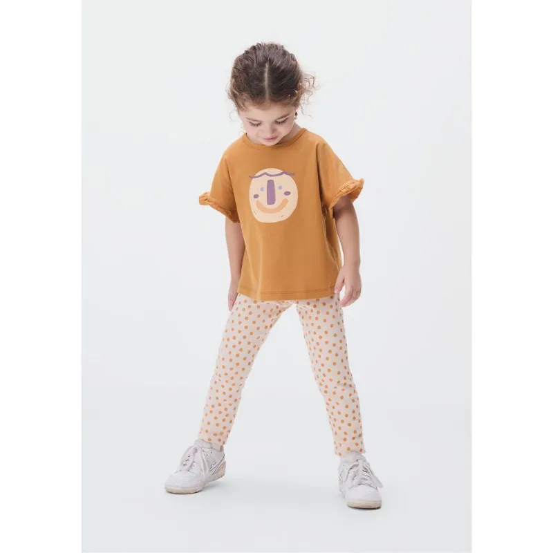 Conjunto Infantil Menina Estampado - Marrom 003
