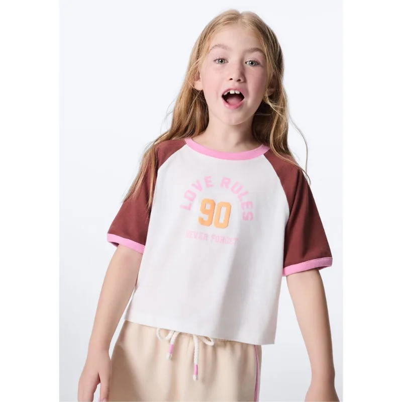 Blusa Infantil Menina Com Estampa - Marrom 012