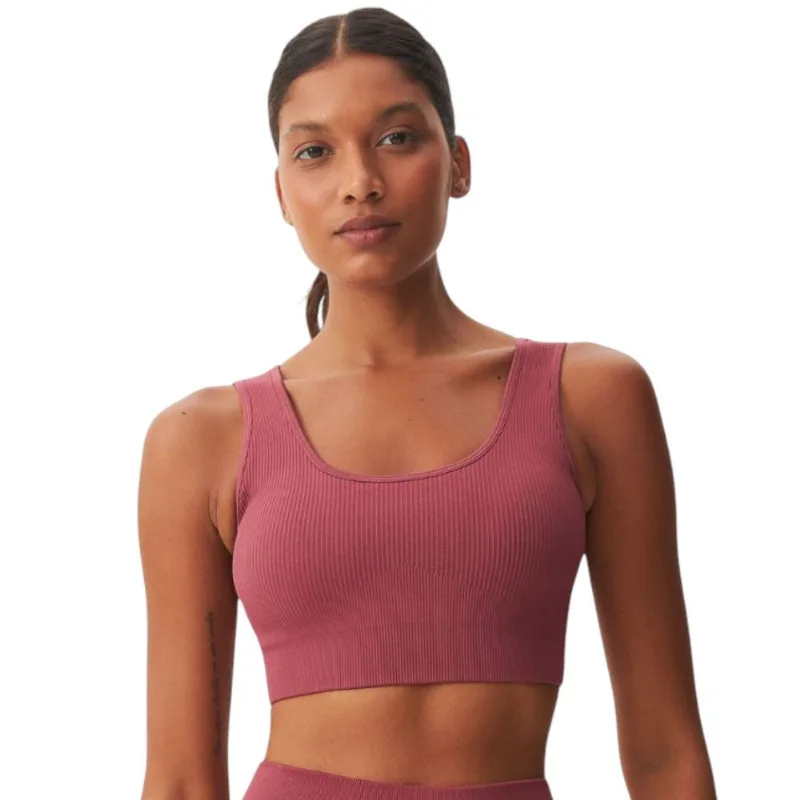 Top Esportivo Feminino G Hering Sports Canelado Sem Costura Rosa (MP)