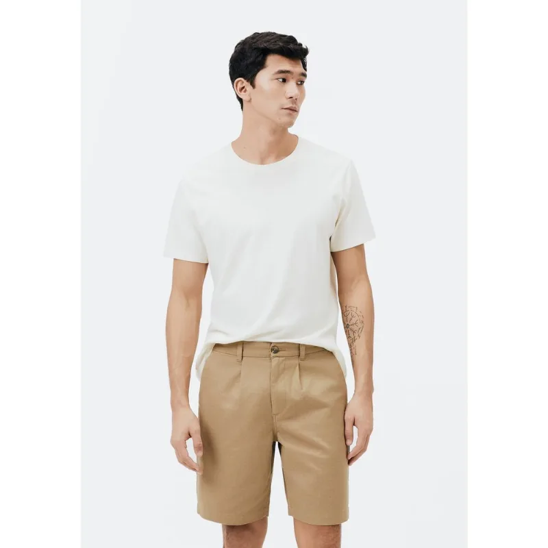 Bermuda Masculina Reta em Sarja - Bege 038