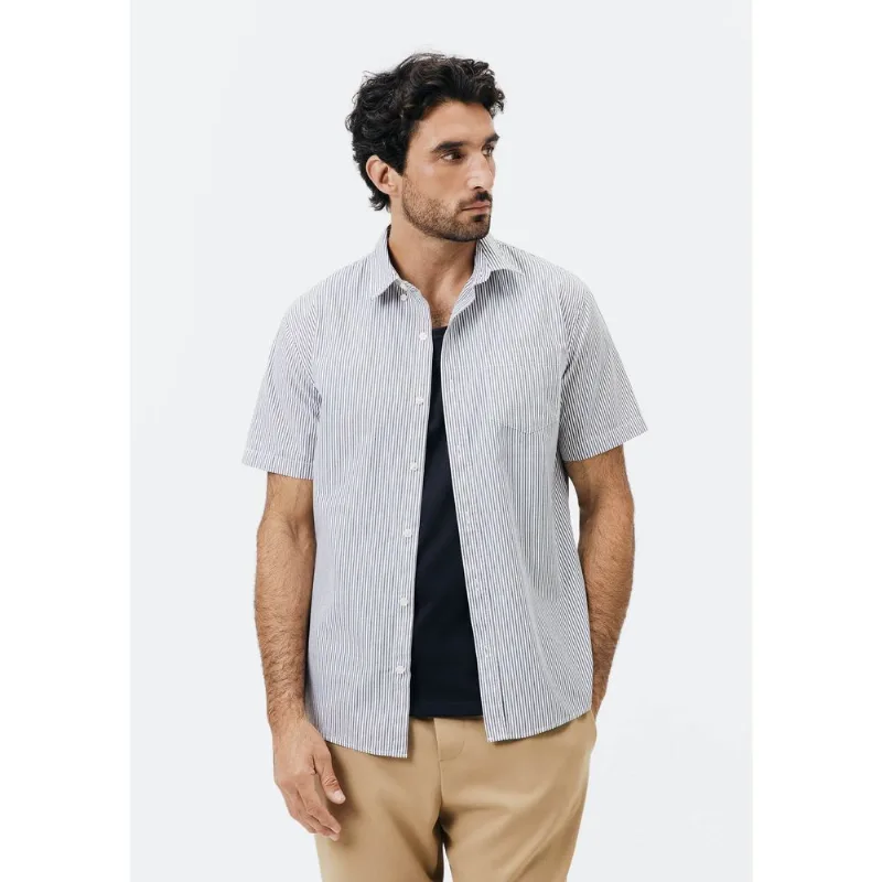 Camisa Masculina Slim Manga Curta - Cinza XG