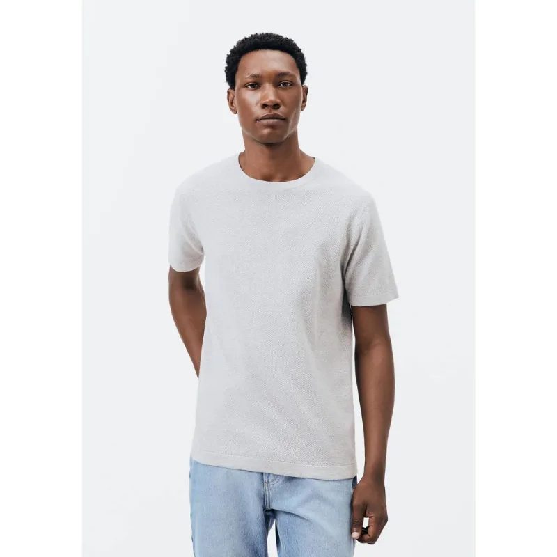 Camiseta Masculina Regular em Tricô - Cinza XXG