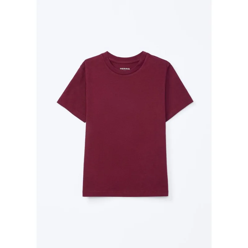 Camiseta Básica Infantil Menino Manga Curta Slim - Vinho 004