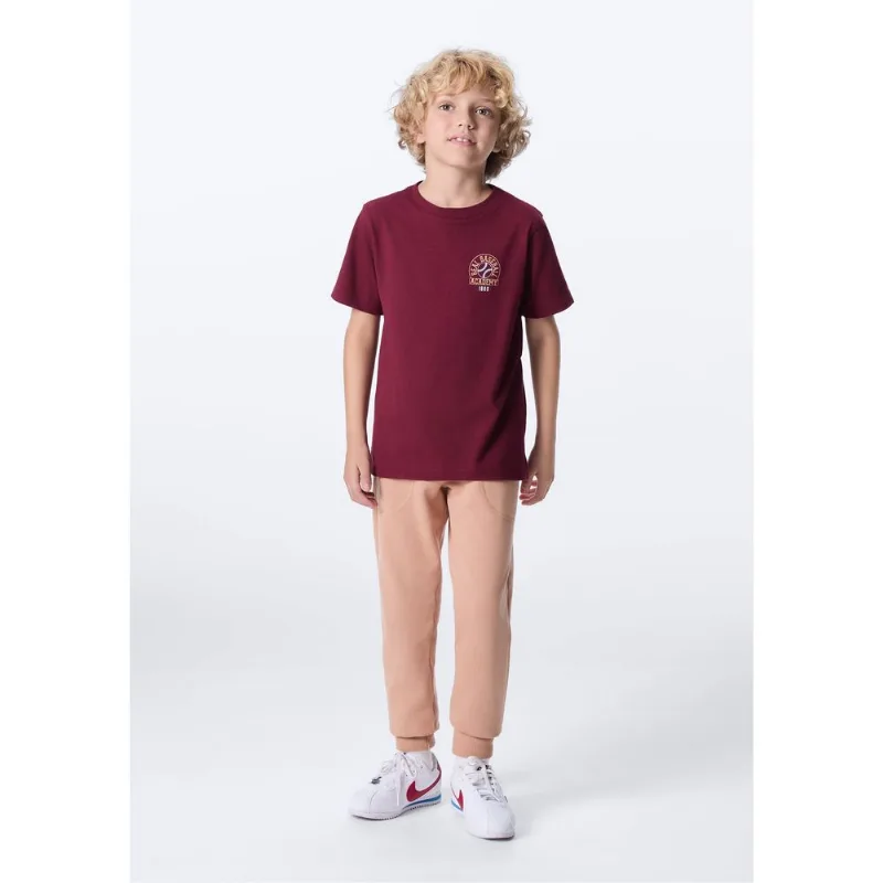Calça Básica Infantil Menino Em Moletom Peluciado Com Bolso - Bege 006