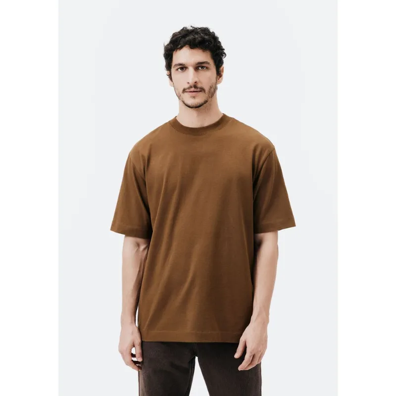 Camiseta Masculina Manga Curta Relaxed Super Cotton - Marrom XG