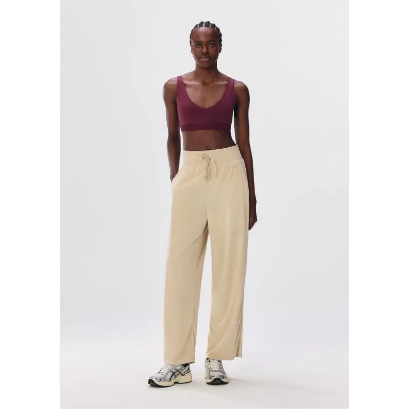 Calça Feminina Pantalona Em Plush - Bege XG