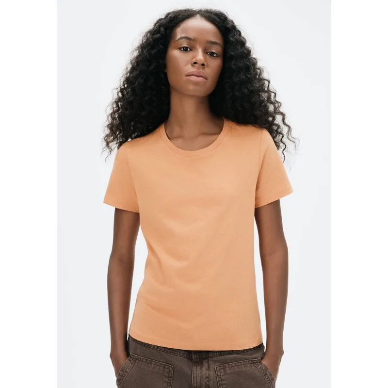Blusa Básica Feminina Manga Curta Slim World - Salmão G