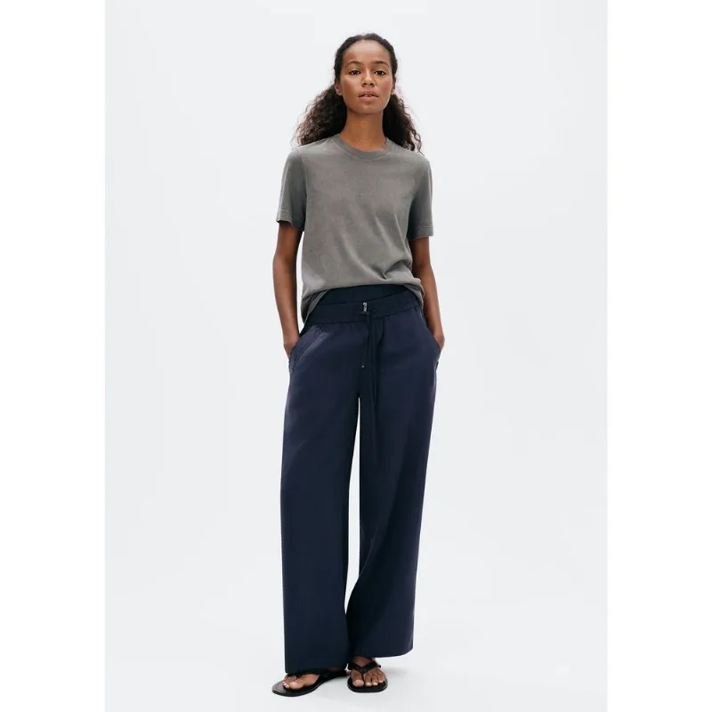 Calça Feminina Reta Em Peach Touch - Azul 040