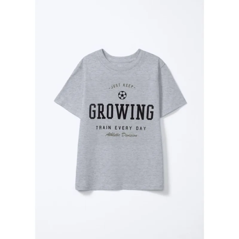 Camiseta Infantil Menino Manga Curta Com Estampa - Cinza 014