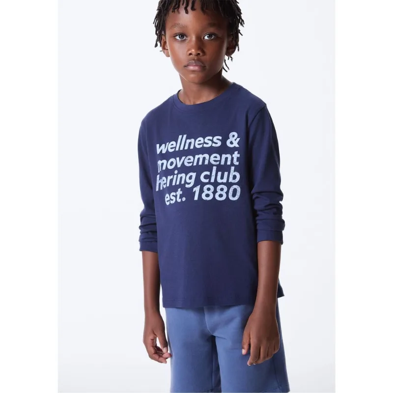 Camiseta Infantil Menino Manga Longa Com Estampa Hering Kids - Azul 008