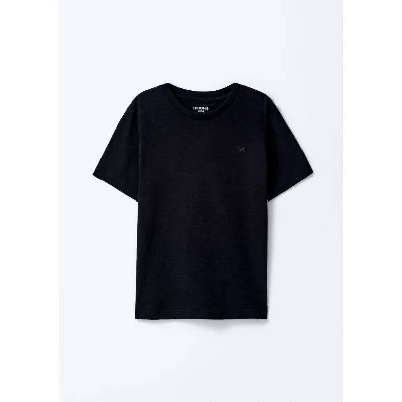 Camiseta Manga Curta Infantil Menino Flamê - Preto 016