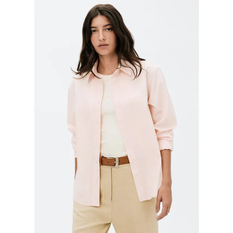 Camisa Feminina Regular Manga Longa - Rosa G