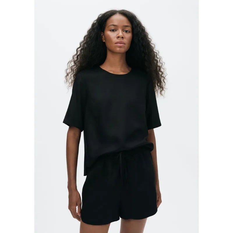 Blusa Feminina Em Viscose Creponada - Preto M