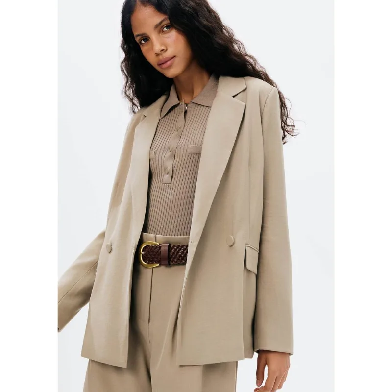 Blazer Feminino Transpassado - Bege G