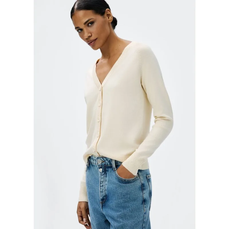 Cardigan Feminino Em Tricô - Creme M