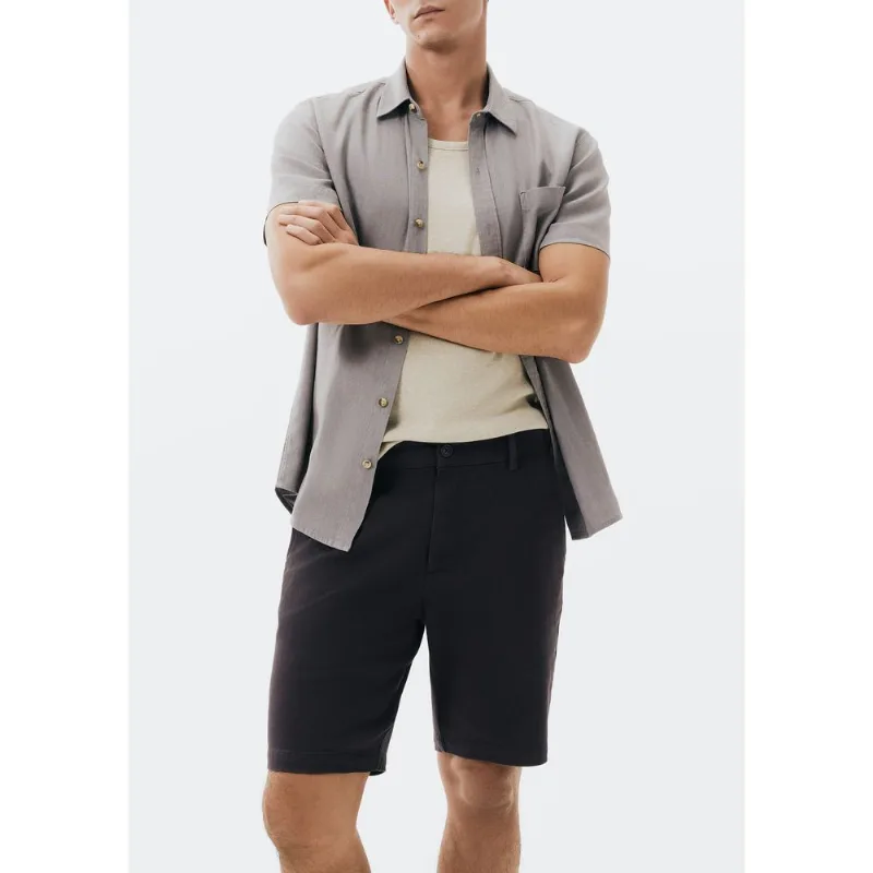 Bermuda Masculina Reta em Sarja - Cinza 038
