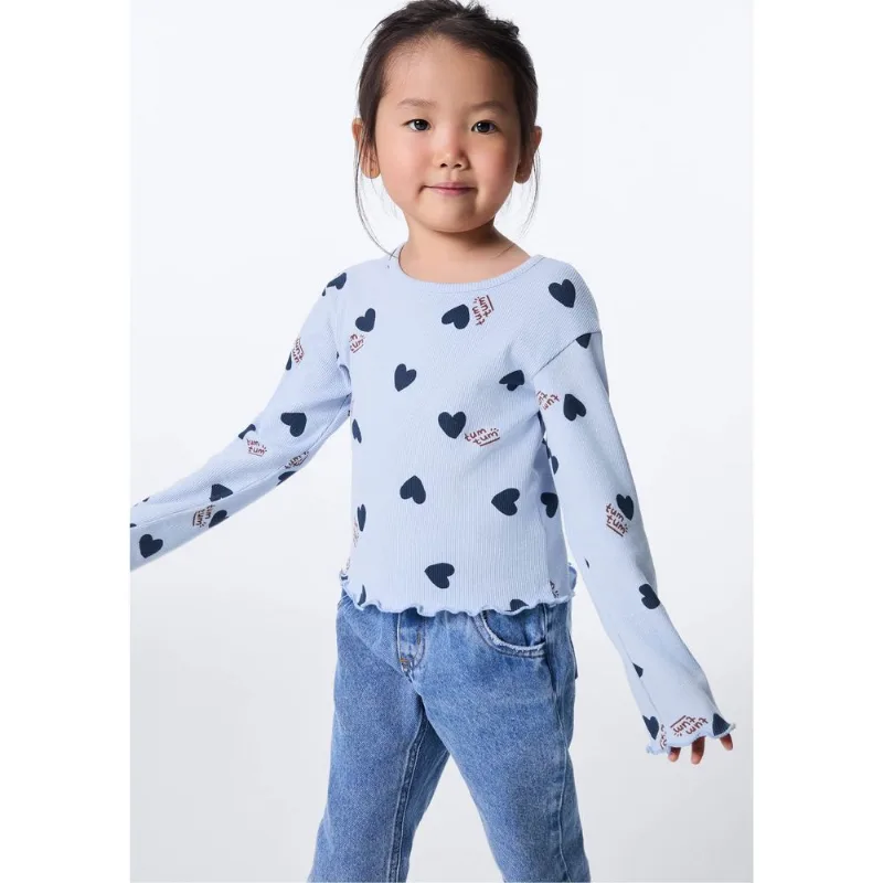 Blusa Infantil Menina Toddler Estampada - Azul 001