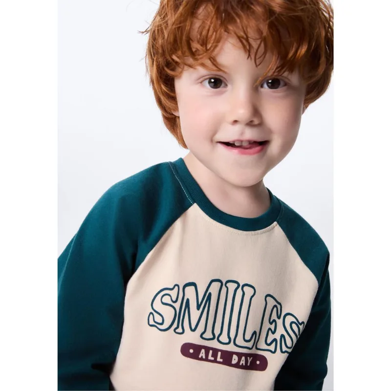 Camiseta Infantil Menino Toddler Raglan - Nude 004