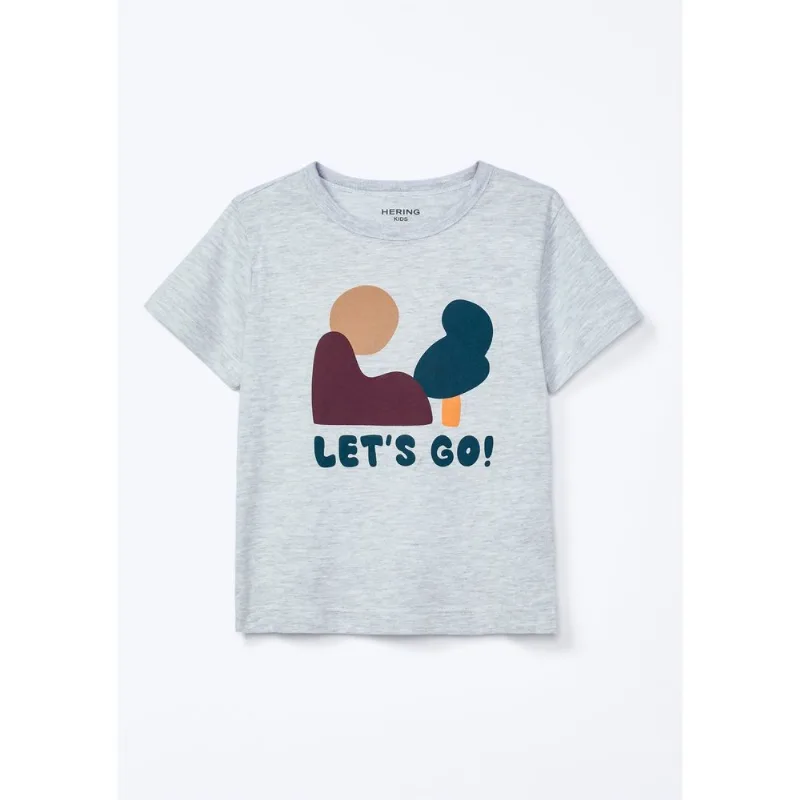 Camiseta Infantil Menino Toddler Com Estampa - Cinza 001