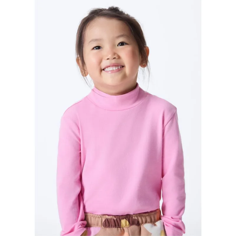 Blusa Infantil Menina Toddler Gola Alta - Rosa 004