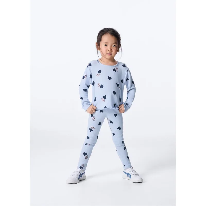 Calça Legging Infantil Menina Toddler Estampada - Azul 003