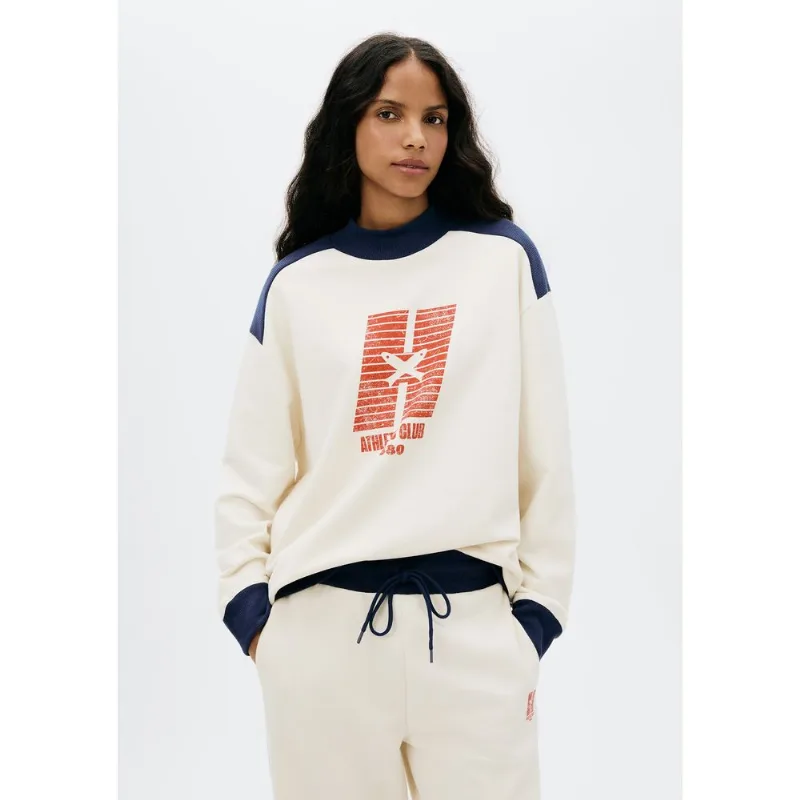 Blusão Feminino Em Moletom Com Estampa - Creme P