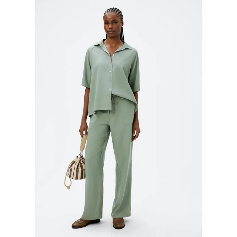 Camisa Feminina Meia Manga Evasê - Verde XP