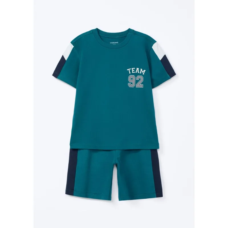 Conjunto Infantil Menino Estampado Oversized - Verde 010