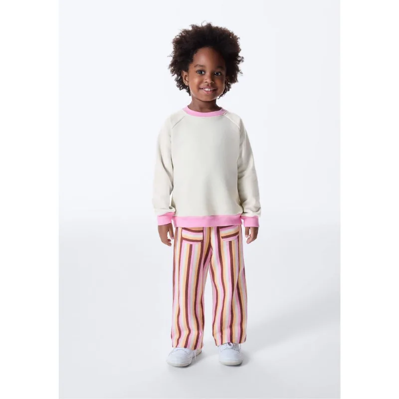 Calça Infantil Menina Wide Leg Cós Elástico - Laranja 003